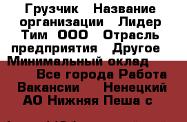 Грузчик › Название организации ­ Лидер Тим, ООО › Отрасль предприятия ­ Другое › Минимальный оклад ­ 17 000 - Все города Работа » Вакансии   . Ненецкий АО,Нижняя Пеша с.